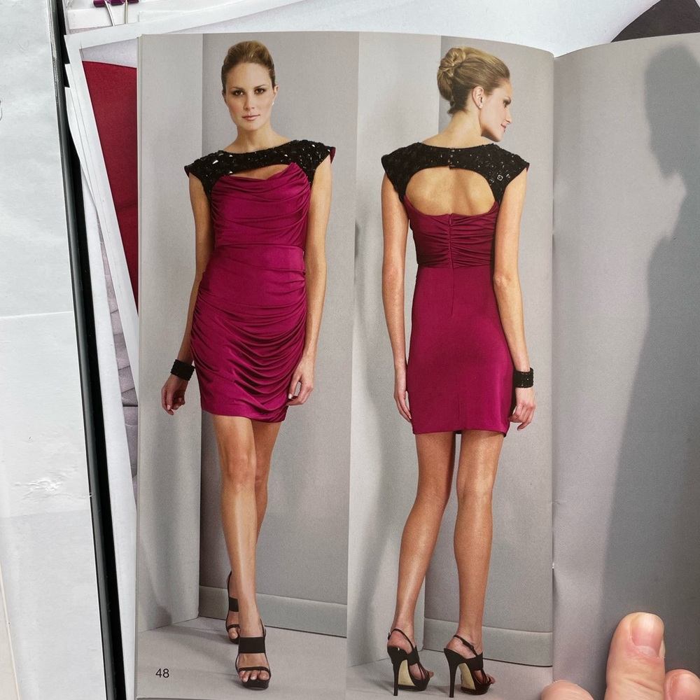 Designer Showroom Embellished Silk Jersey Draped Mini Dress - Picture 11 of 13